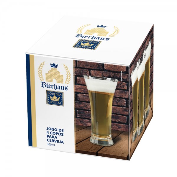 Jogo Copos para Cerveja Pilsner em Cristal Ecológico 300 ml 6 Peças Bohemia  - Casa Design